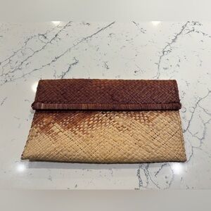 Mar Y Sol Raffia Envelope Clutch Bag